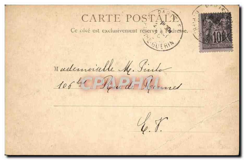 CPA Exposition universelle Paris 1900 — Rückseite