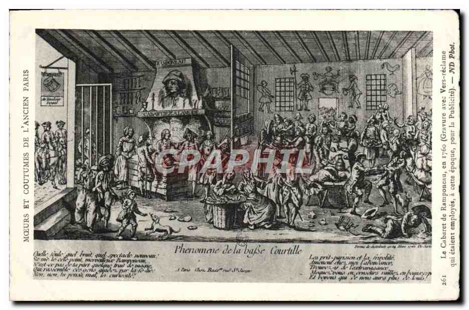 CPA Moeurs et Coutumes de l'Ancien Paris Le cabaret de Ramponeau 1760