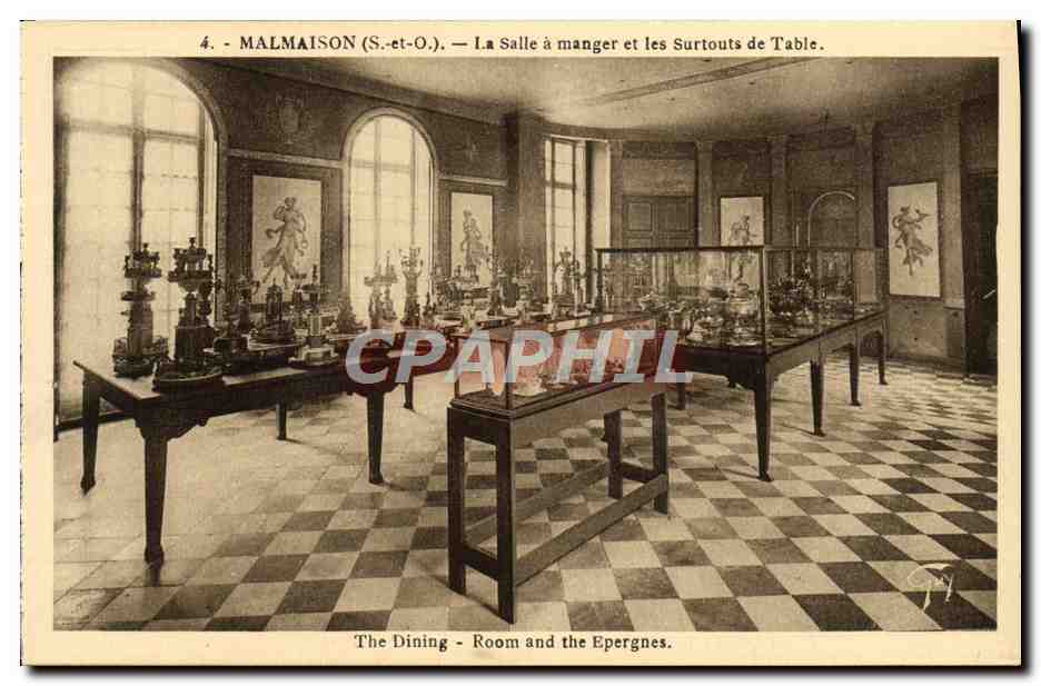 CPA Malmaison La salle a manger et les surtouts de table 