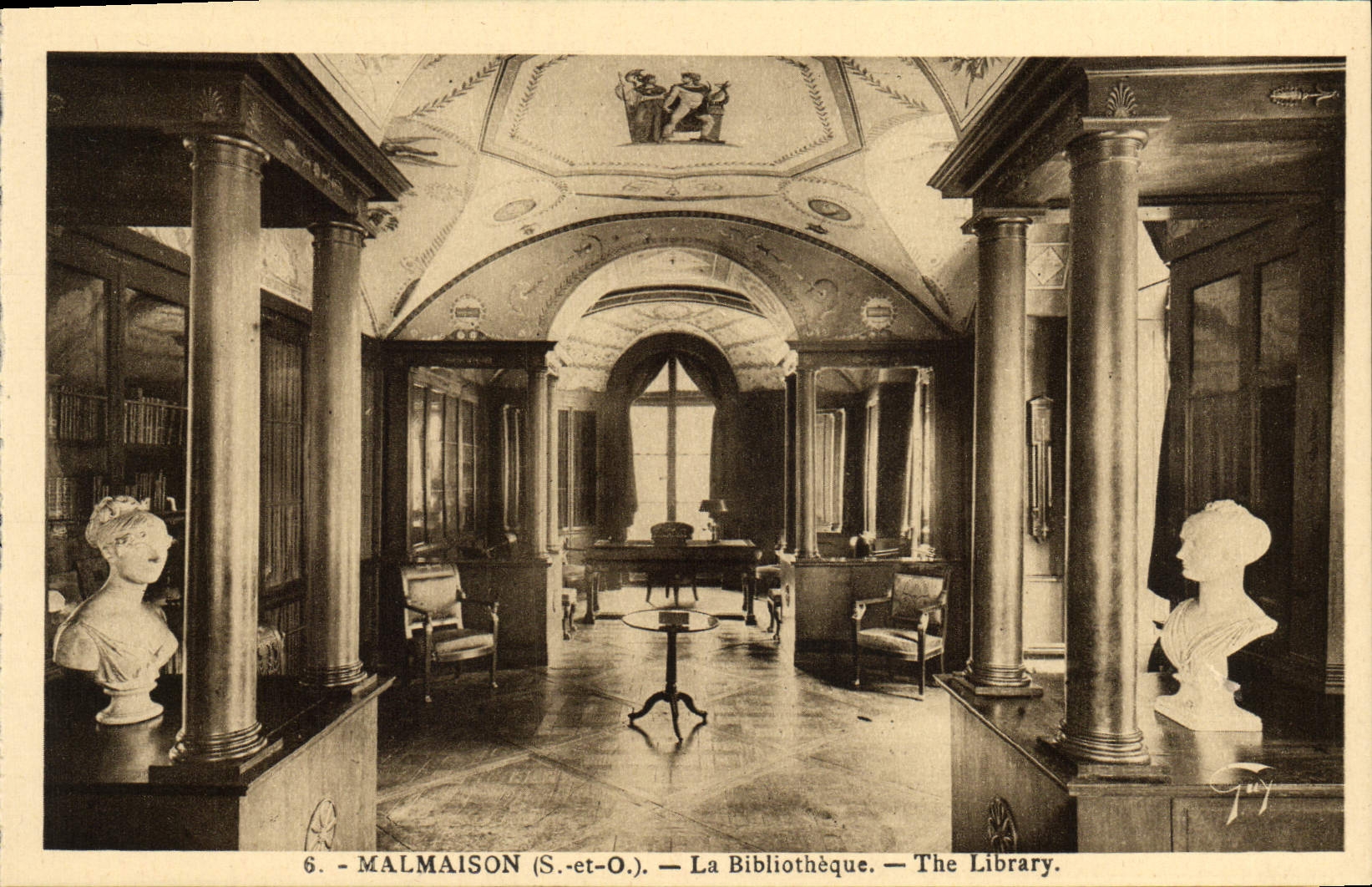 CPA Malmaison La Bibliotheque 