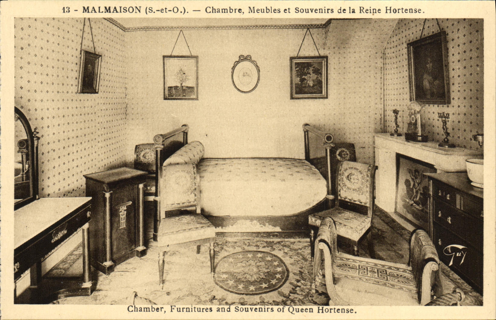 CPA Malmaison Chmabre Meubles et Souvenirs de la Reine Hortense 