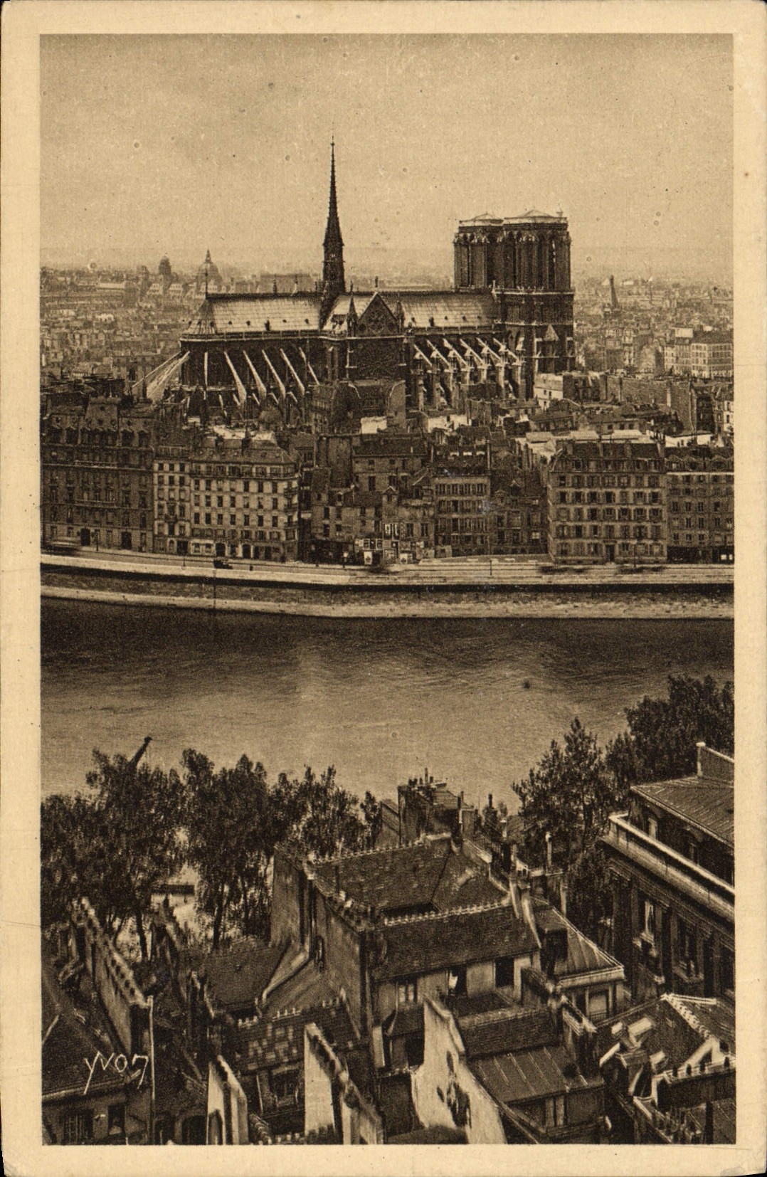 CPA Paris En Flanant Notre Dame 