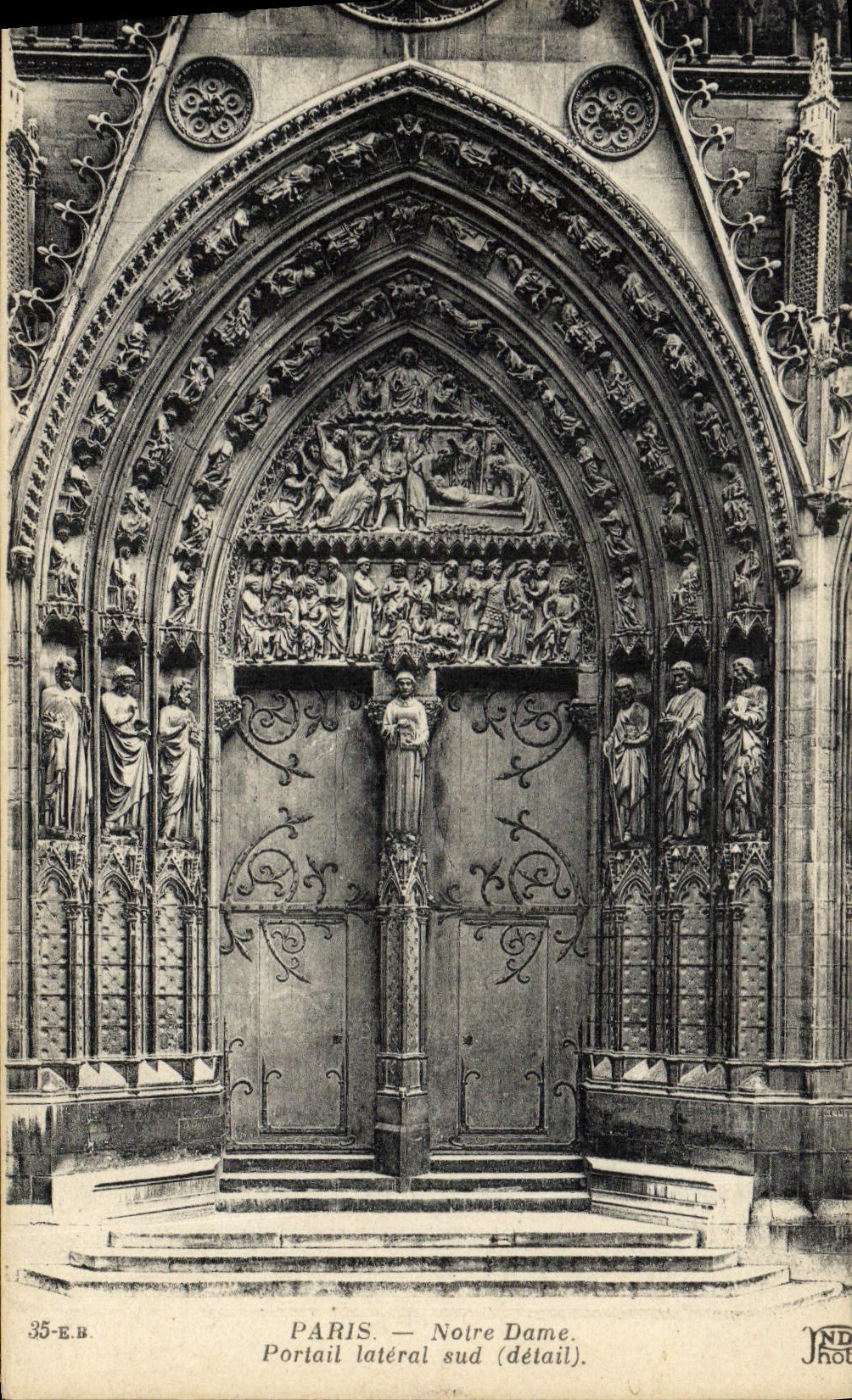 Paris — Notre Dame. Südlicher seitlicher Portal (Detail). — NDJ Phot.