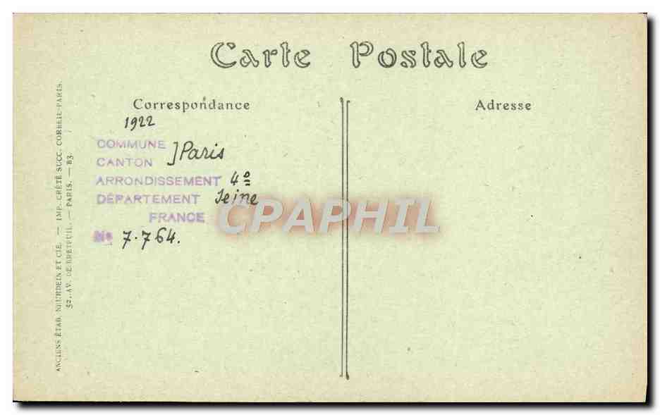 CPA Paris Notre Dame Abside  — Verso