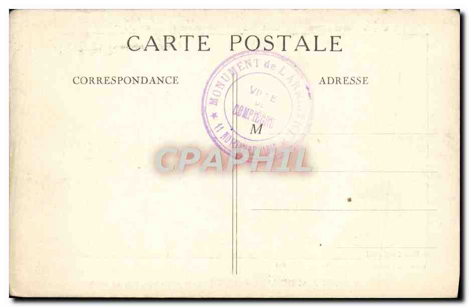 CPA Signature de l'Armistice Militaria  — Rückseite