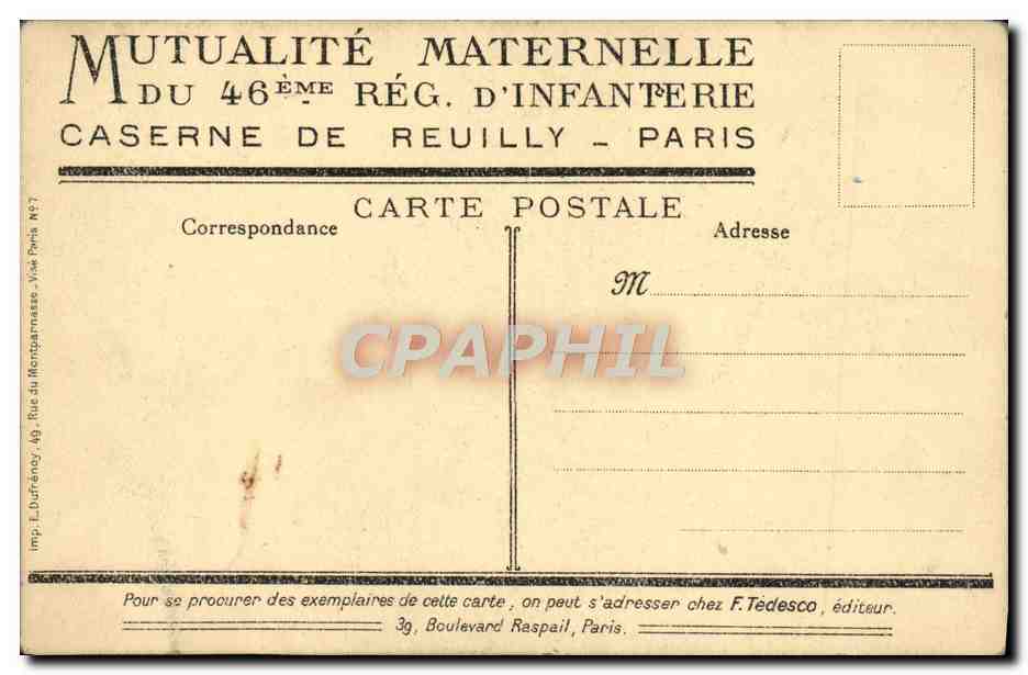 CPA Mes petits gosses Militaria — Rückseite