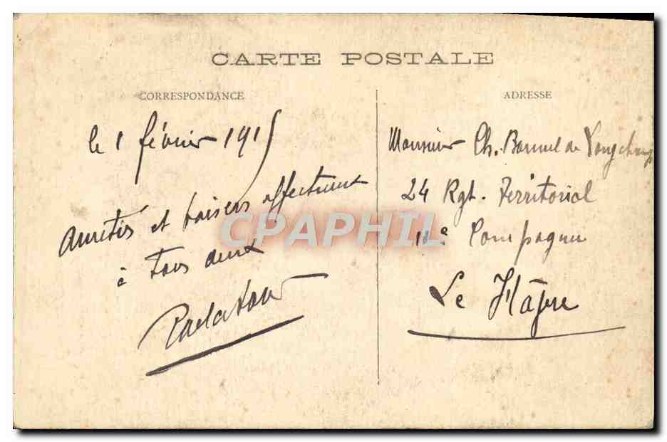 Die Russen in Galizien — Krieg 1914-15. Die Russen in Galizien. — G. Mathière, Verlag, 34 rue de Charonne, Paris. — Rückseite