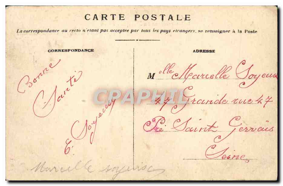 CPA L'Entrerrement du Pere 300 Militaria  — Verso