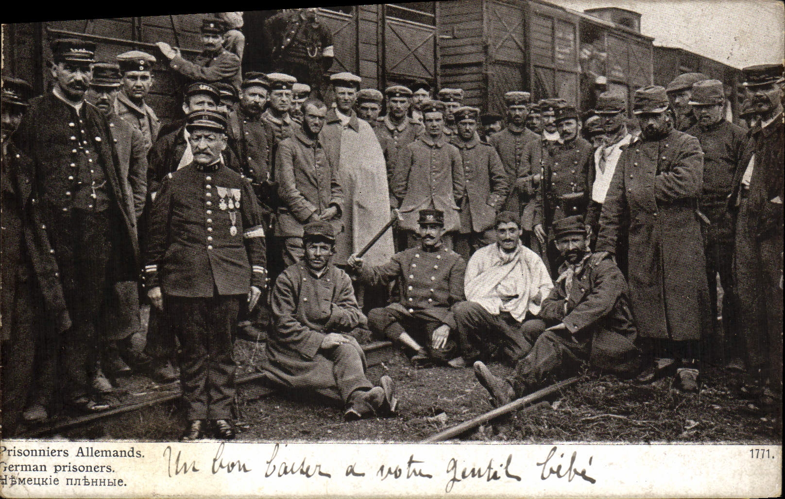 Prisonniers Allemands — Gare de Montelímar — Édition Patriotique 1914, n° 1771