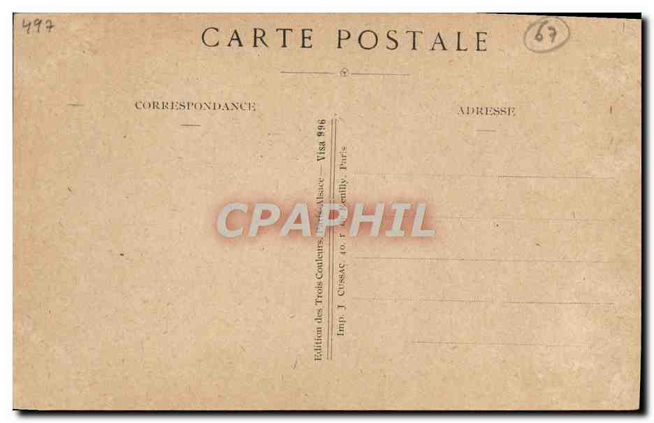 CPA Marne Yser et Verdun Alsace — Rückseite