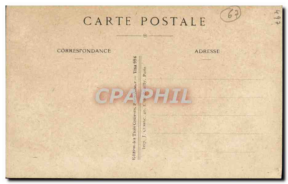 CPA Vive la France Alsace — Rückseite