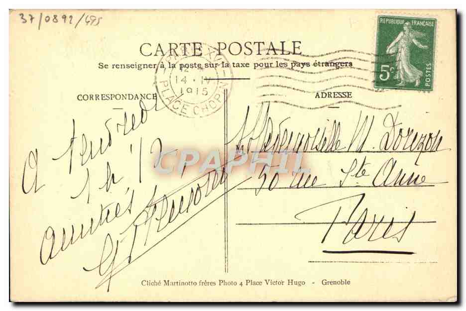 Passage du Rhin — après la conquête de l'Alsace — par Turenne 1674-1675 — A. de Musset — éditée 1914-1915 — Rückseite