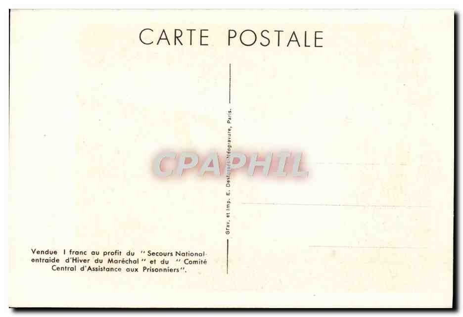 CPA La patience est peut etrue aujourd'hui la forme la plus necessaire de courage Petain — Rückseite