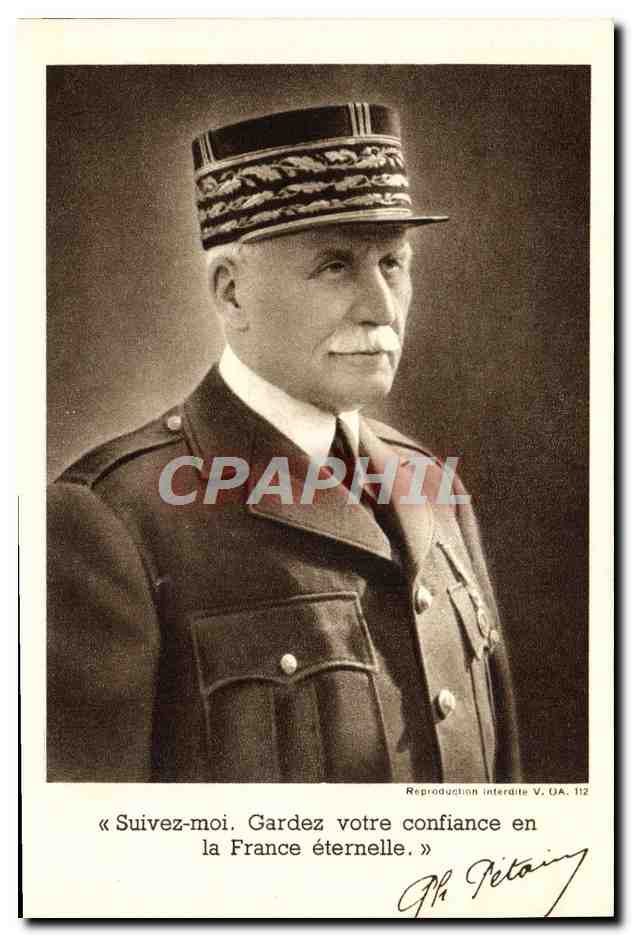 CPA Suivez Moi Gardez votre confiance en la France eternelle Petain