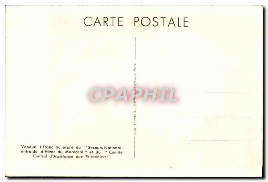 CPA J'ai ete avec vous dans les jours glorieux Petain — Rückseite