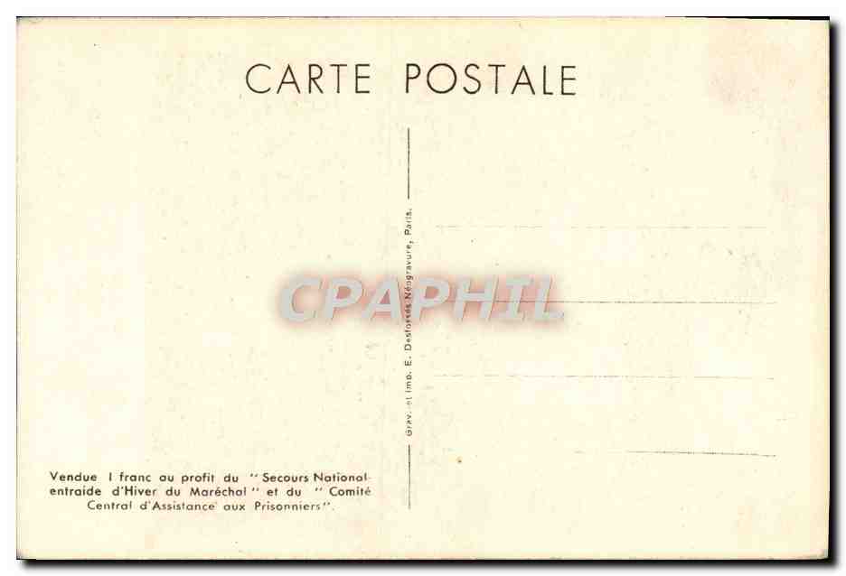 CPA J'ai ete avec vous dans les jours glorieux Petain — Rückseite