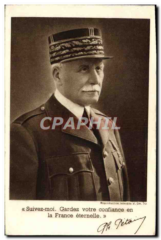 CPA Suivez Moi Gardez votre confiance en la France eternelle Petain