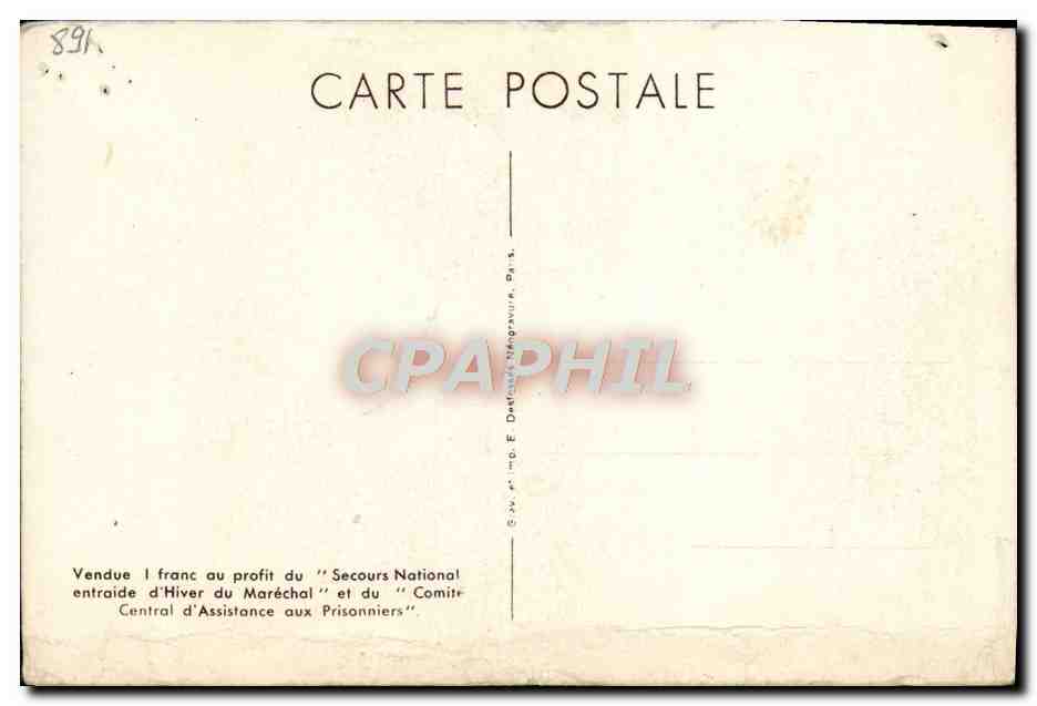 CPA J'ai ete avec vouc dans les jours glorieux Petain — Rückseite