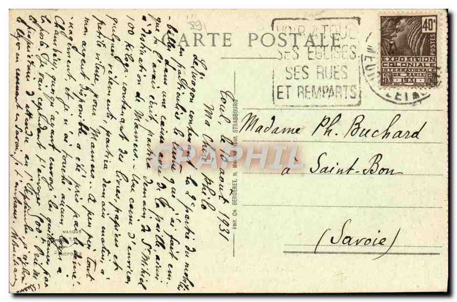 Strasbourg - Entrée solennelle du Maréchal Pétain, le 25 novembre 1918 - édition 115 — Rückseite