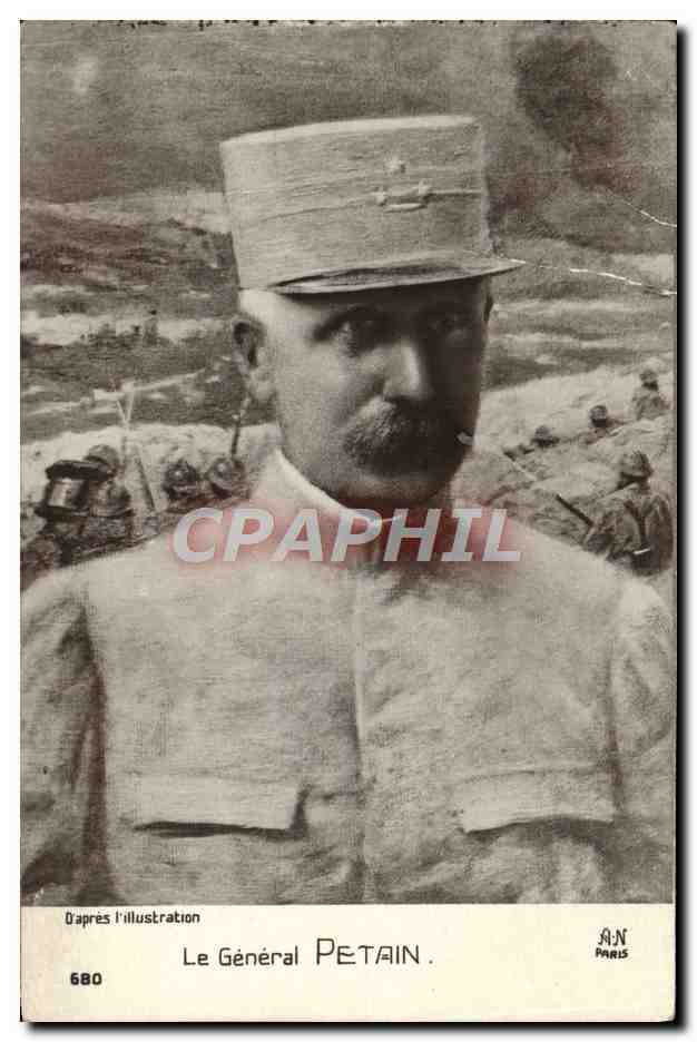 CPA Le General Petain Militaria 