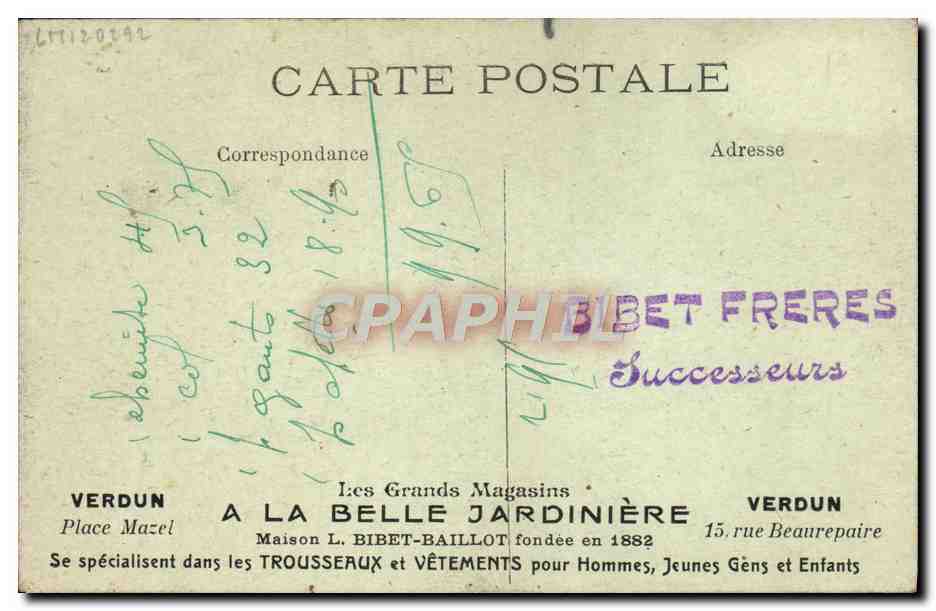 CPA Le Marechal Petain 14 juillet 1919 Militaria  — Rückseite