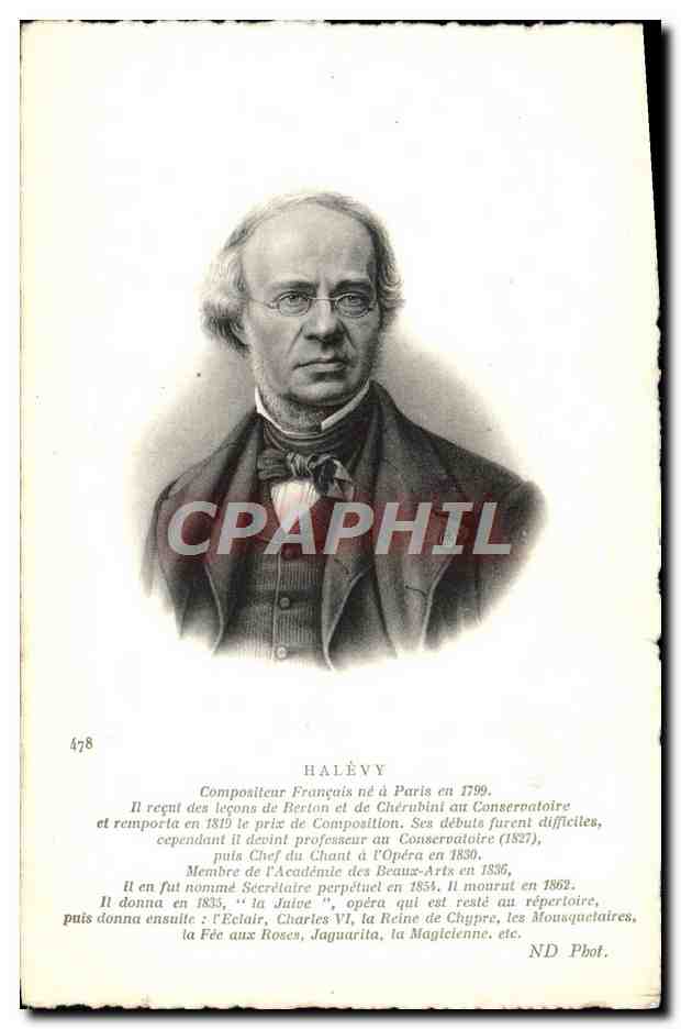 CPA Halevy Musique Compositeur francais 