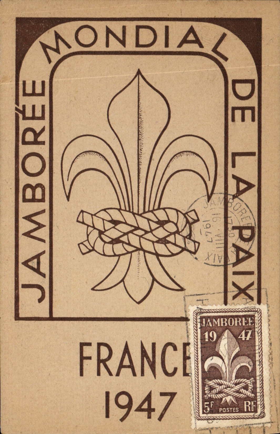 CARTE MAXIMUM Jamboree Mondial de la Paix France Scout Scoutisme 