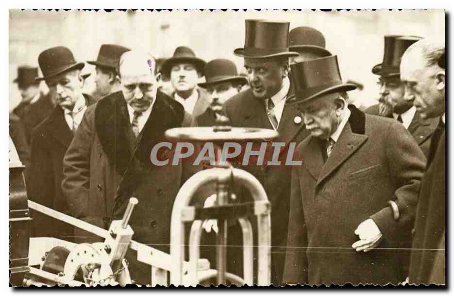 Photo Paris Janvier 1931 Monsieur Doumergue President de la republique Visite Salon de la machine agricole parx des Expo