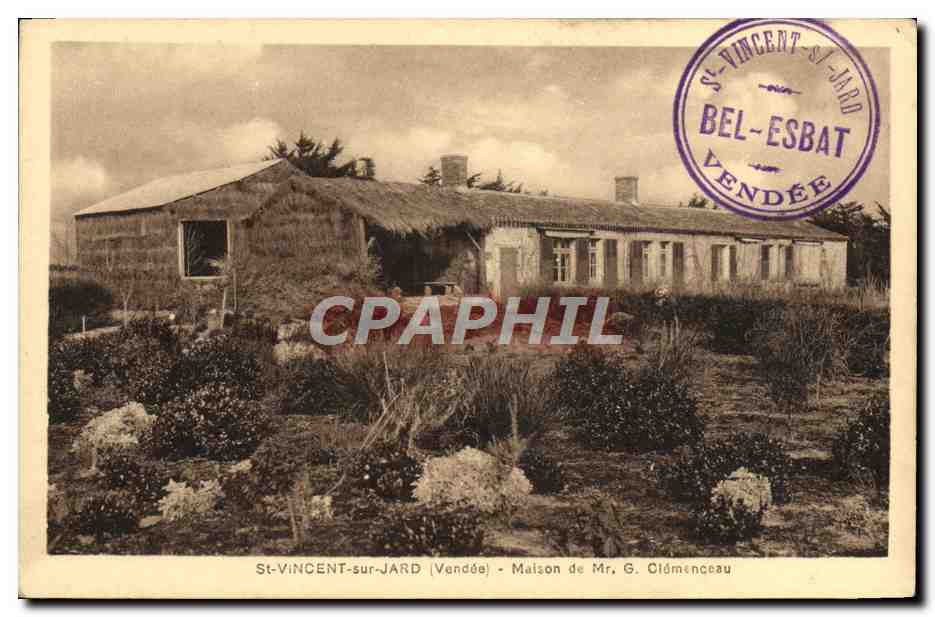 CPA St Vincent sur Jard Maison de Mr G Clemenceau