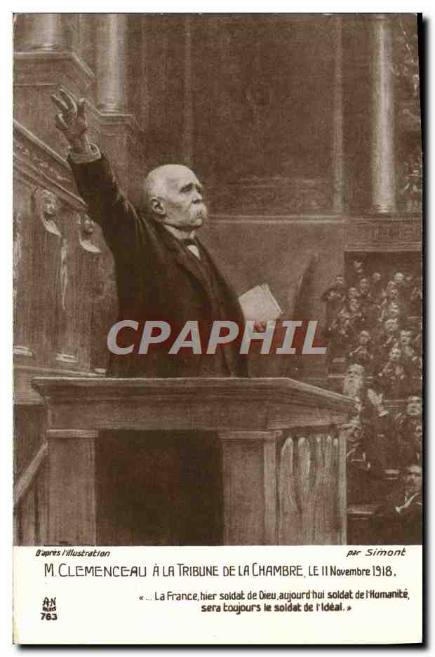 CPA M Clemenceau A la Tribune de la Chambre 