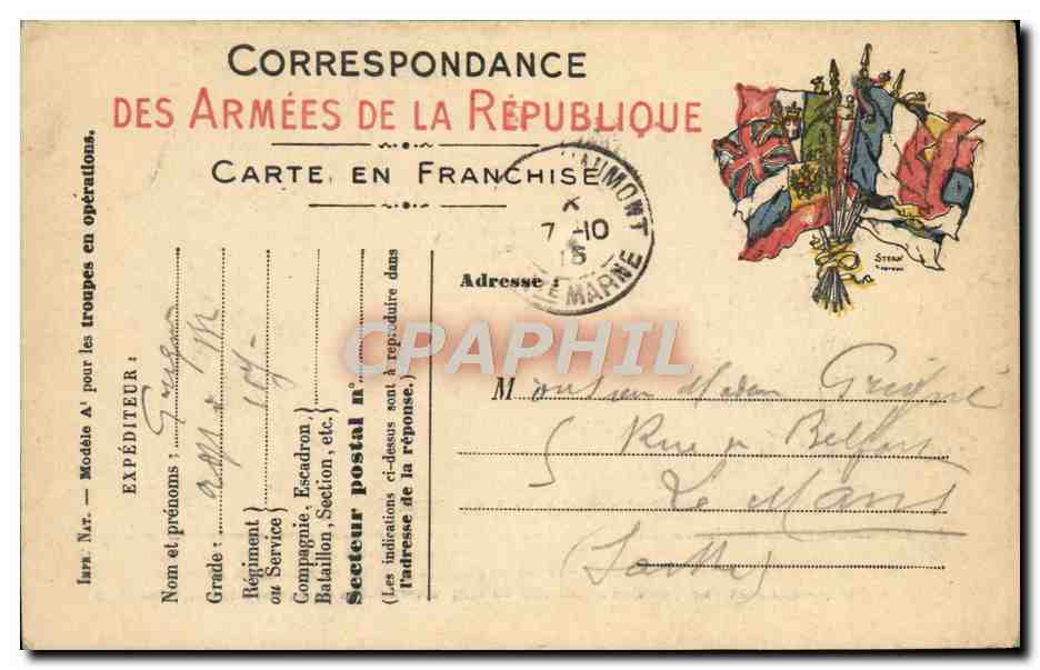 Carte Franchise Militaire Grigue Le Mans 