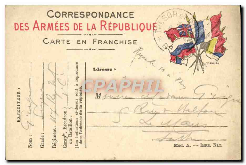 Carte Franchise Militaire Grigne Le Mans 