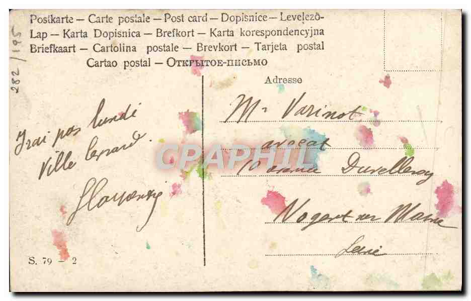 CPA August Bebel — Verso