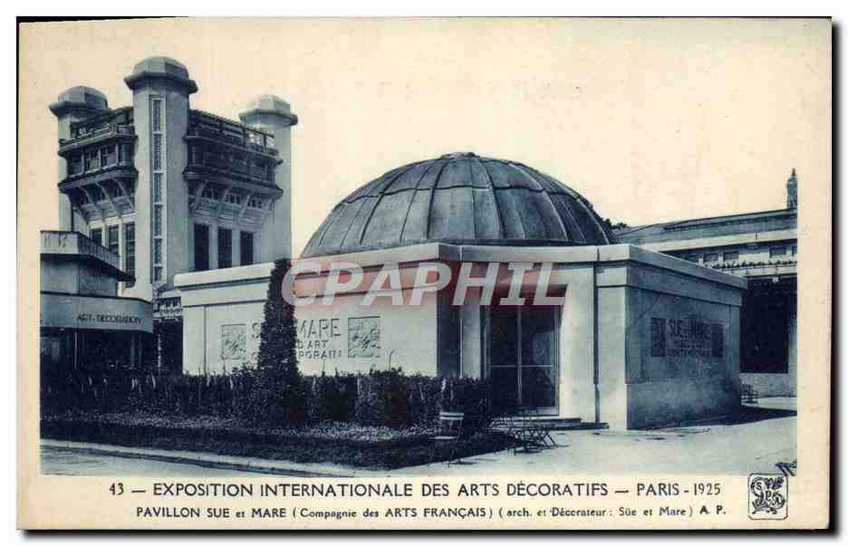 CPA Paris Exposition des Arts Decoratifs Pavillon Sue et Mare 