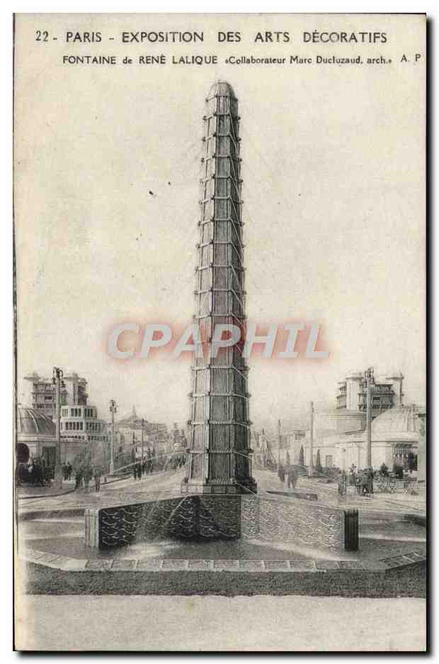 CPA Paris Exposition des Arts Decoratifs Fontaine de Rene Lalique 