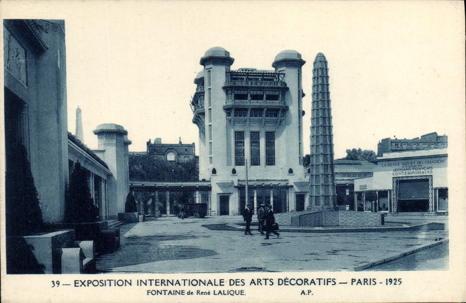 Esposizione Internazionale degli Arti Decorativi — Parigi 1925 — Fontana di René Lalique — A.P.