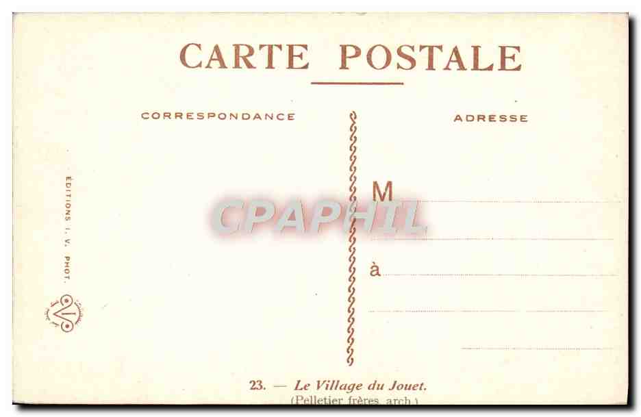 CPA Le Village du Jouet paris  — Rückseite