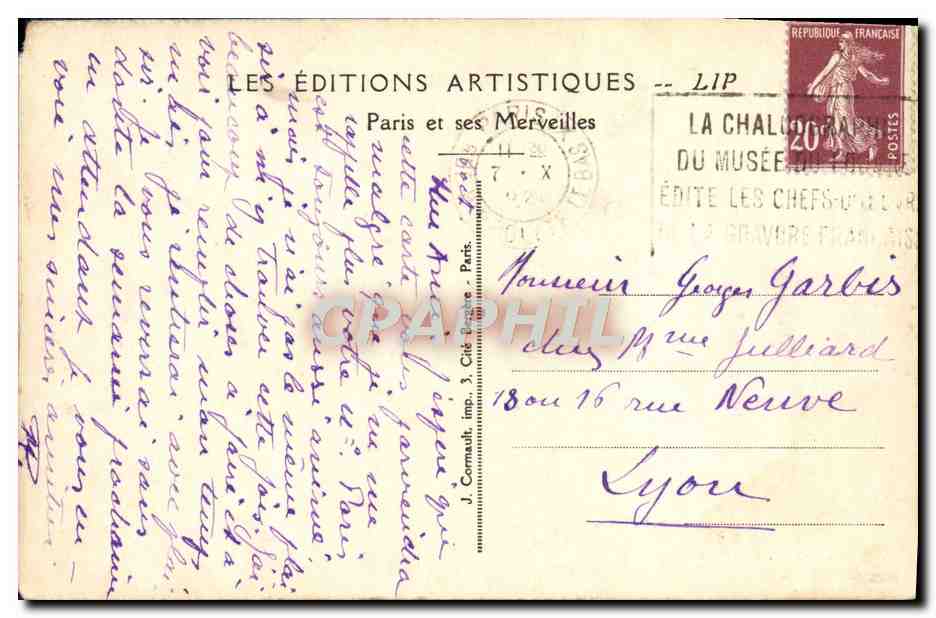 CPA Exposition Internatonale des Arts Decoratifs Paris 1925 Pavillon de Suede — Rückseite