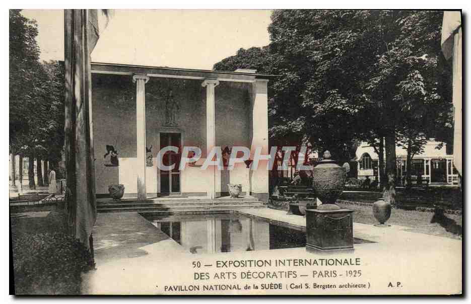 Pavillon National de la Suède — Exposition Internationale des Arts Décoratifs — Paris 1925 — Carl S. Bergsten architecte