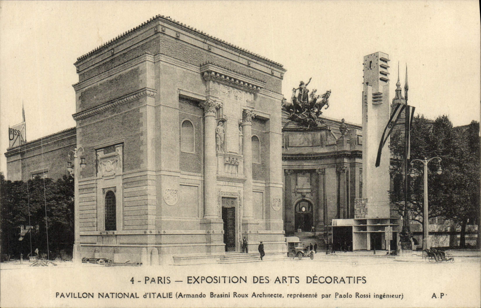 Pavillon Nazionale d'Italia — Esposizione degli Arti Decorativi — Parigi — Armando Brasini Architetto, Paolo Rossi Ingegnere