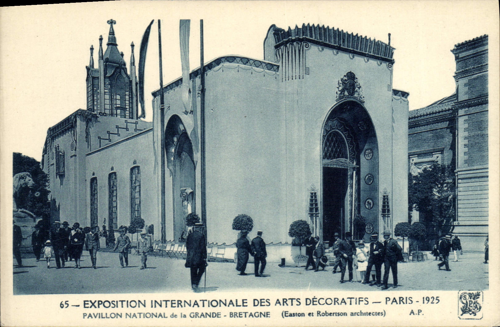 Nationalpavillon Großbritanniens — Internationale Ausstellung für Dekorative Künste — Paris 1925 — Architekten Easton et Robertson