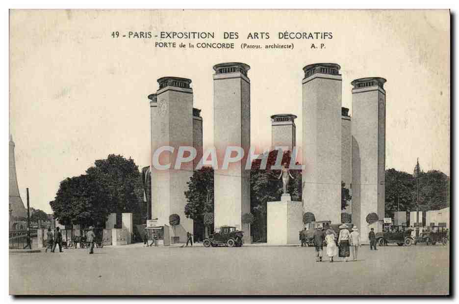 París - Exposición de Artes Decorativas - Puerta de la Concordia (Pasotou, arquitecto) - A.P.