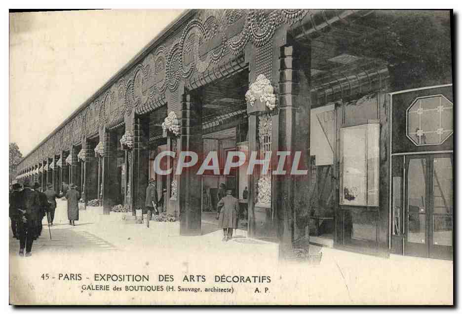 CPA Paris Exposition des Arts Decoratifs Galerie des Boutiques 