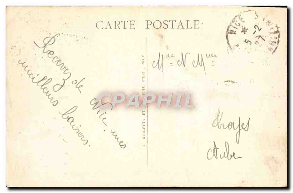 CPA Nice La Nouvelle Eglise Russe et Hotel Imperial — Rückseite