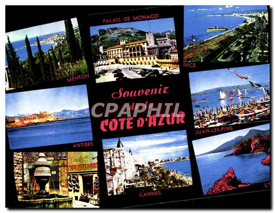 Côte d'Azur — Souvenirs de la Côte d'Azur — Éditions d'Art Montluet