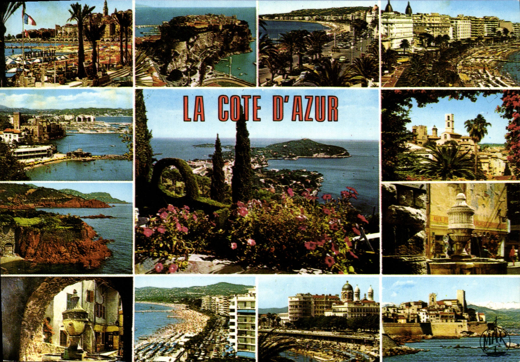La Côte d'Azur — vue panoramique — CPA n°06 - Anverso