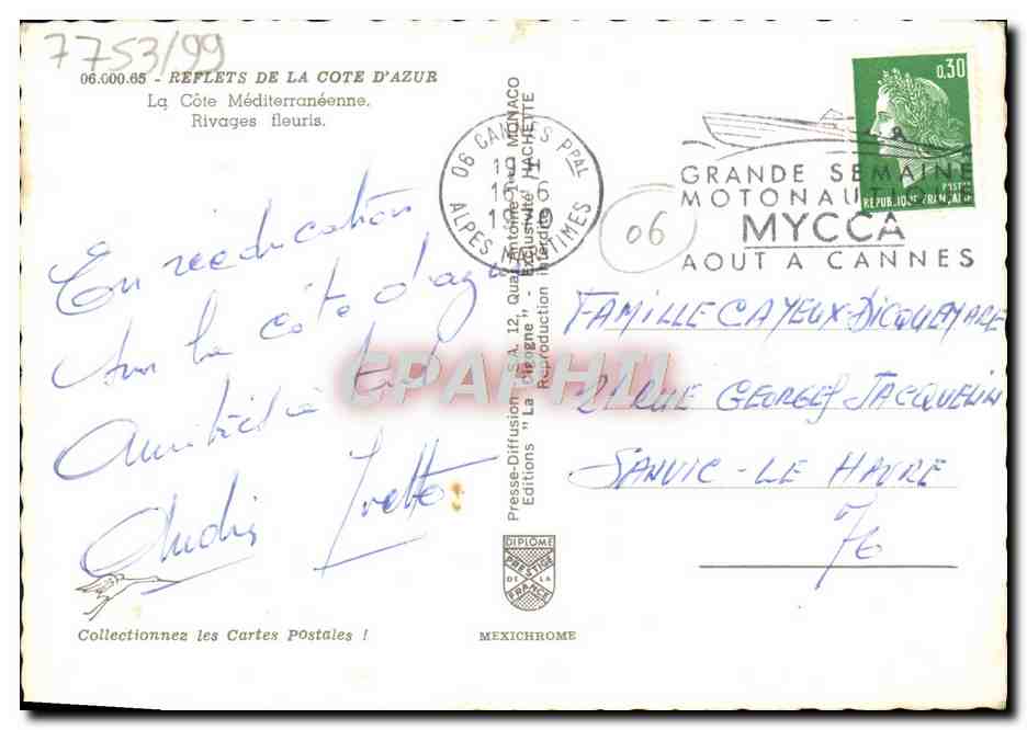 Rivages fleuris — La Côte d'Azur — Presses Diffusion Monaco — Back