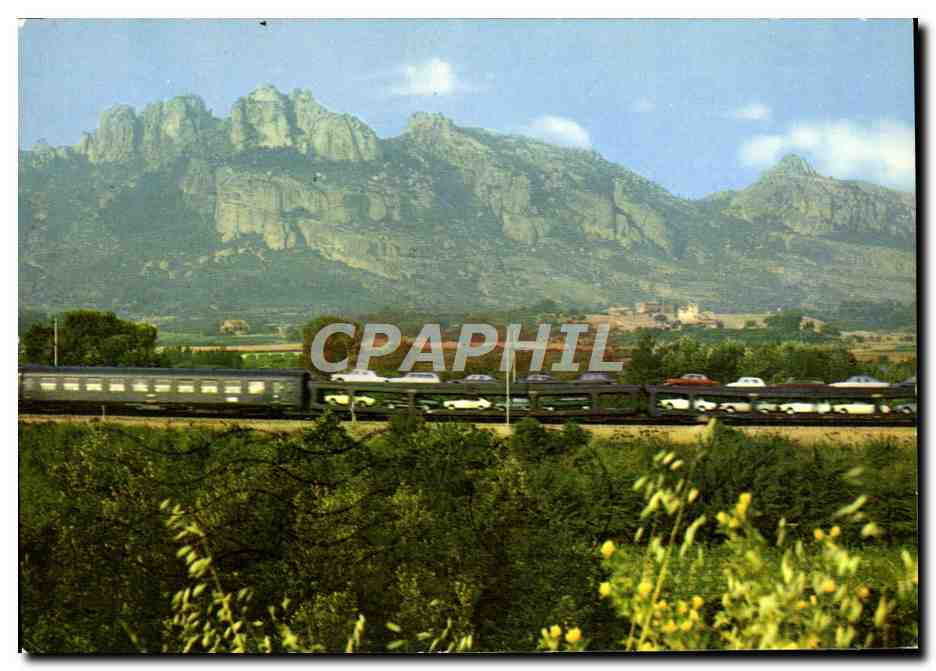 CPM Cote D'Azur Chemins De Fer Francais Trains autos couchettes 