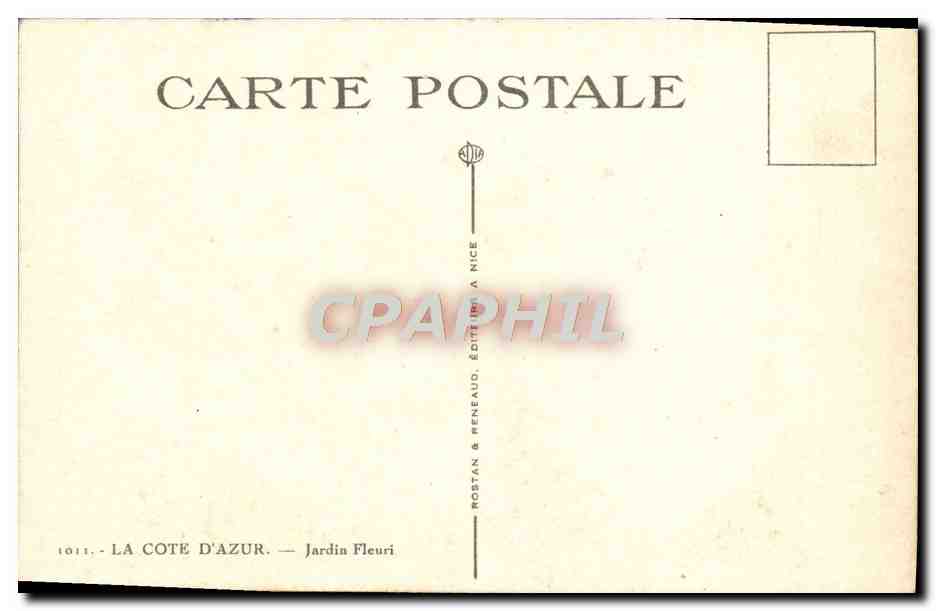 CPM La Cote D'Azur Jardin Fleuri — Verso