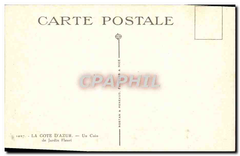 CPA La Cote D'Azur Un Coin De Jardin Fleuri — Rückseite
